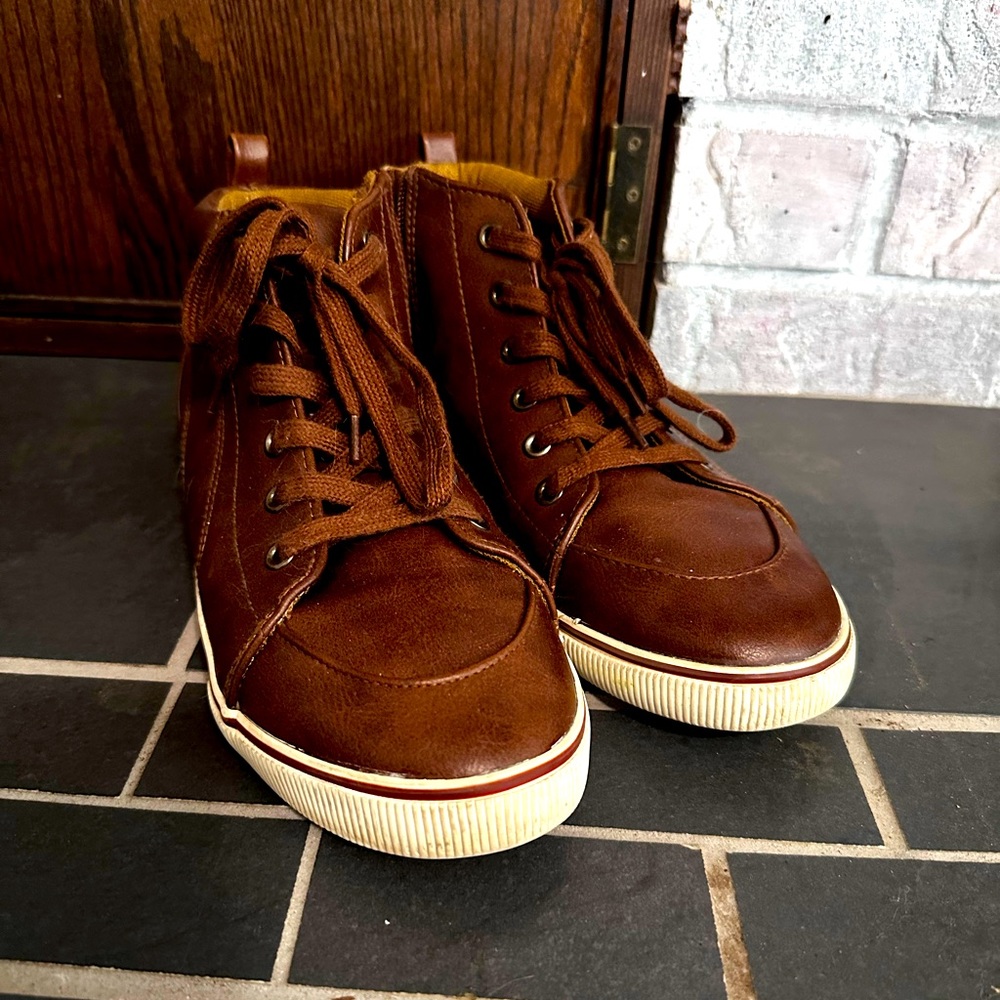 Brown sneakers